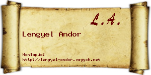 Lengyel Andor névjegykártya